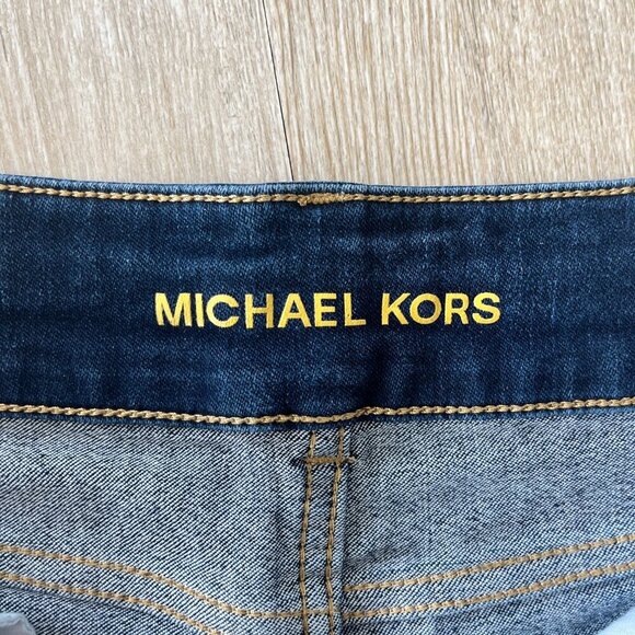 Womens Michael Kors Dark Denim Straight Jeans - 12 - Picture 7 of 9